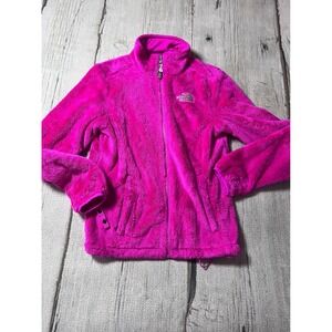 The North Face Osito Fleece Jacket Women XS Pink Full Zip Soft High Pile Plush